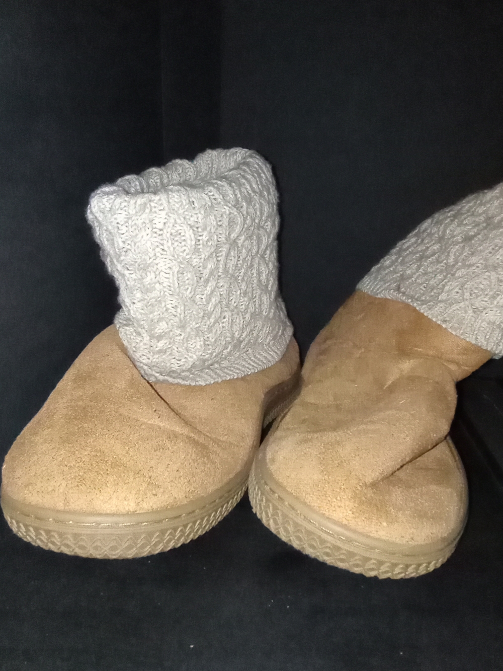 Muk Luks Tan Boot Sole with Logo